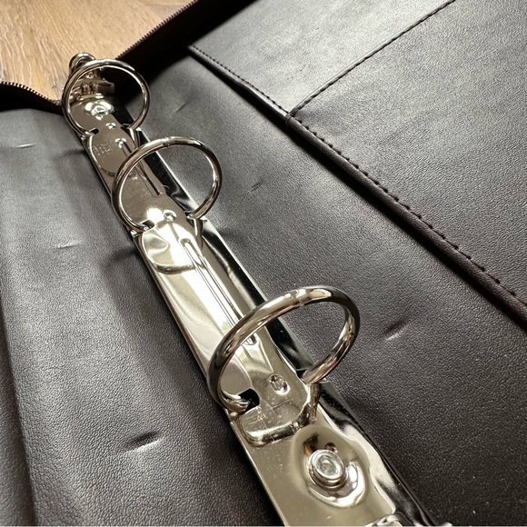 Chocolate Brown Planner Case with Zipper 3 Ring Bound - 10.5" x 8" - Picture 6 of 7